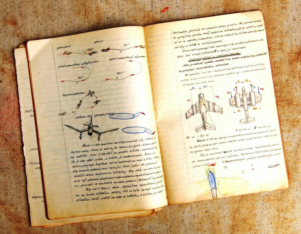 open book with black printed text