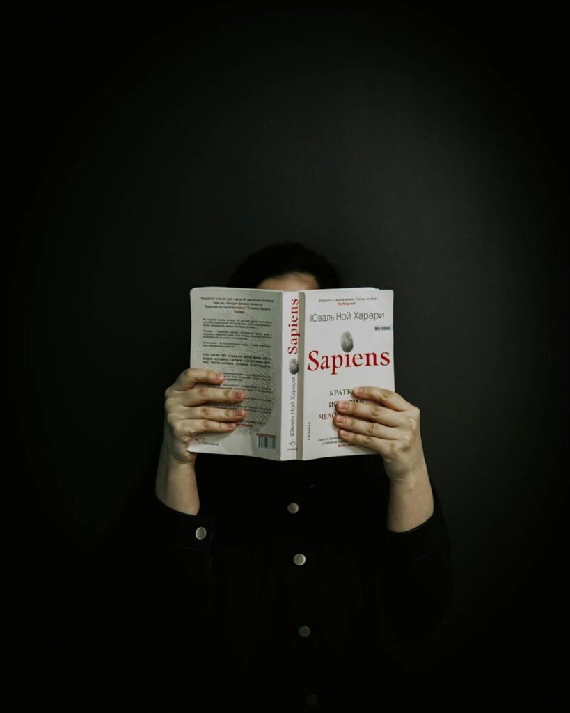 a person reading a book