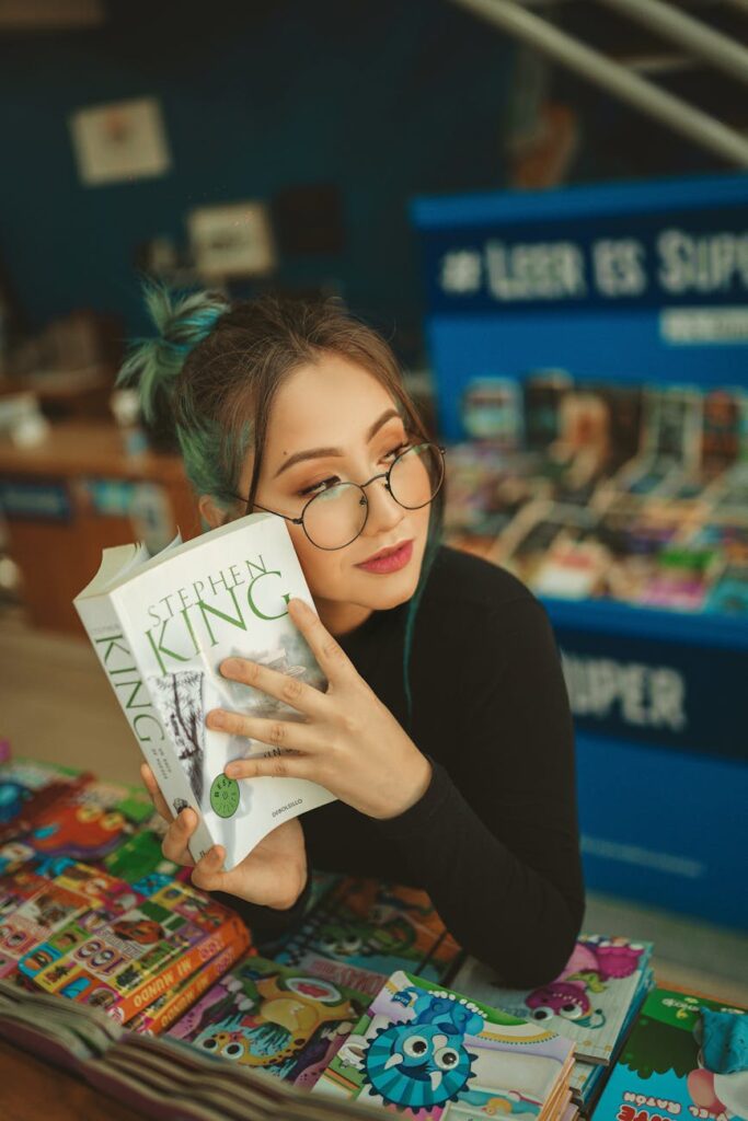 a woman in black long sleeve shirt